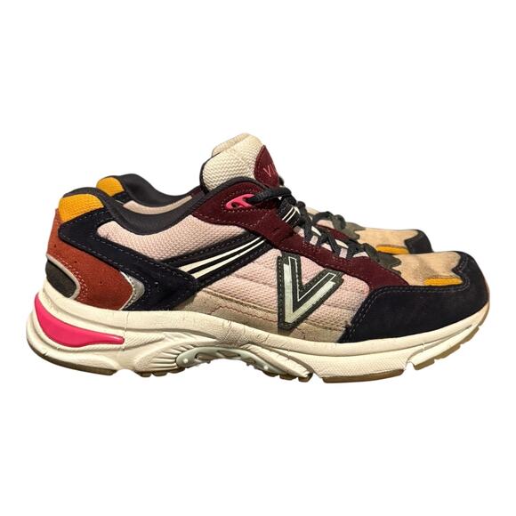 Vionic 23Walk 2.0 Women's Size 9.5 Black Pink Red Suede Sneakers - Picture 2 of 9